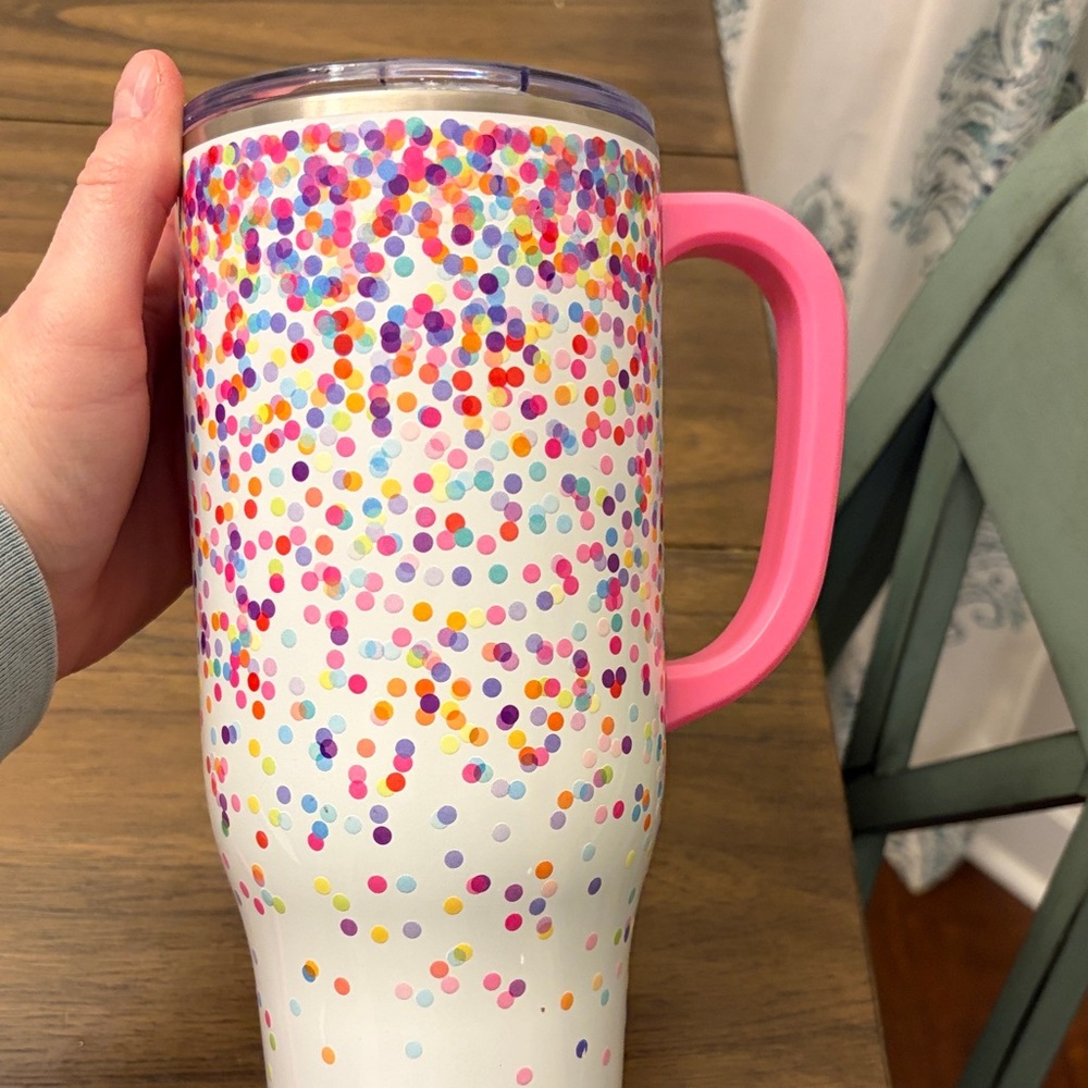 Swig 40 oz Confetti Tumbler with Pink Handle - Picture 2 of 4